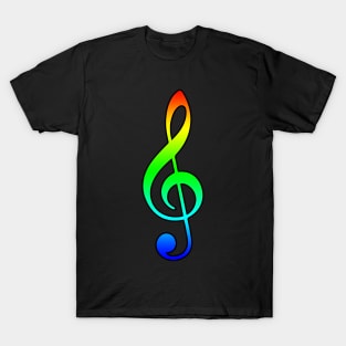 Rainbow Treble Clef T-Shirt